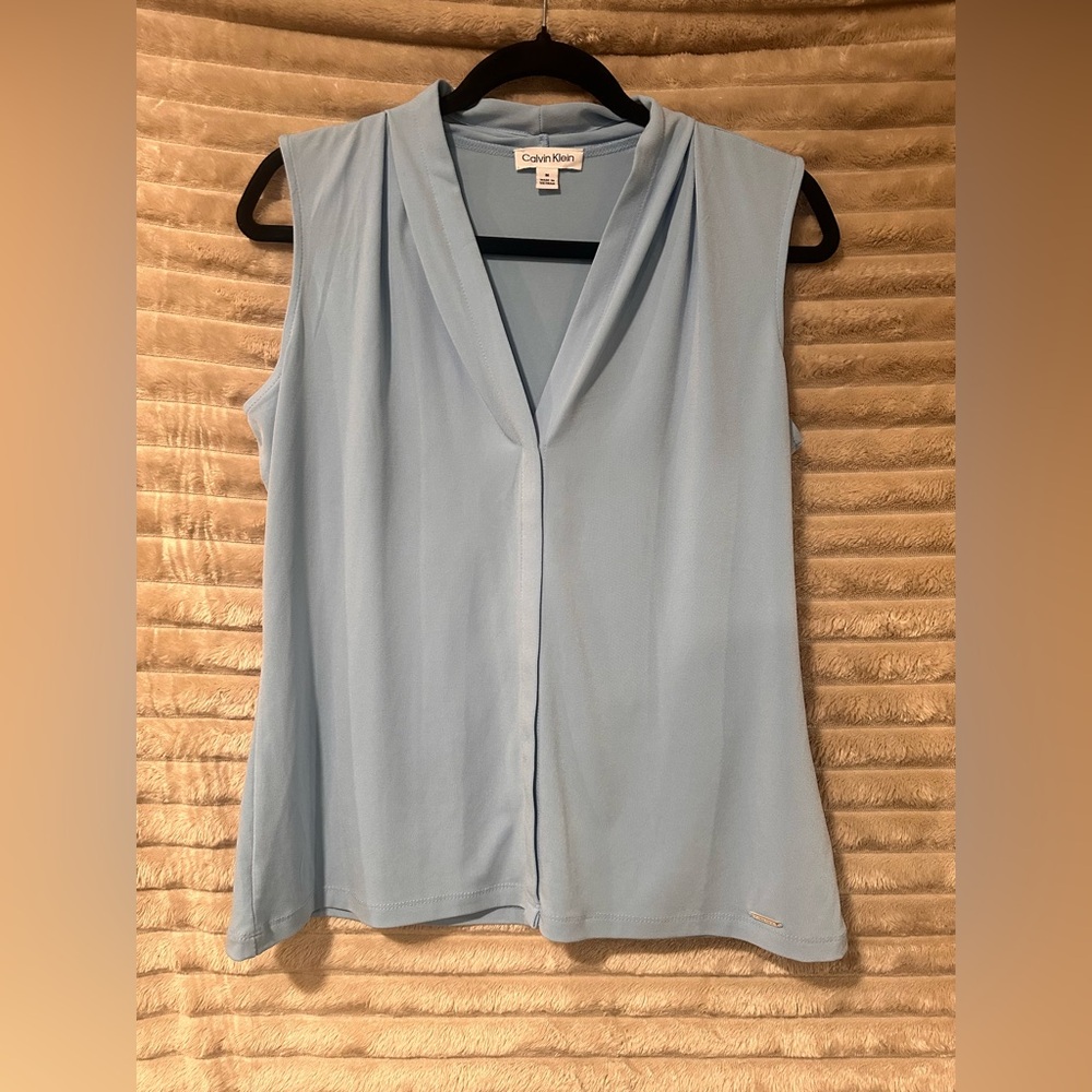 Calvin Klein Pale Blue V-Neck Sleeveless Camisole